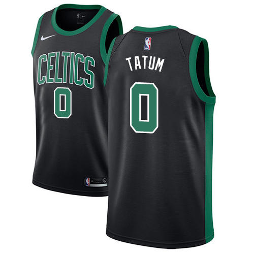 Boston Celtics #0 Jayson Tatum Black Womens Swingman Statement Edition Jersey Womens