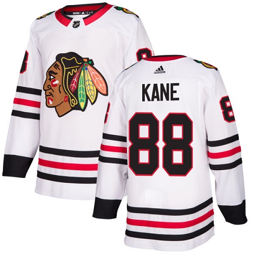 Adidas Chicago Blackhawks #88 Patrick Kane White Road Authentic Stitched Youth Jersey Youth