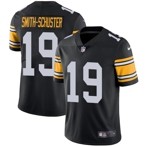 Pittsburgh Steelers #19 JuJu Smith-Schuster Black Alternate Youth Stitched Vapor Untouchable Limited Jersey Youth