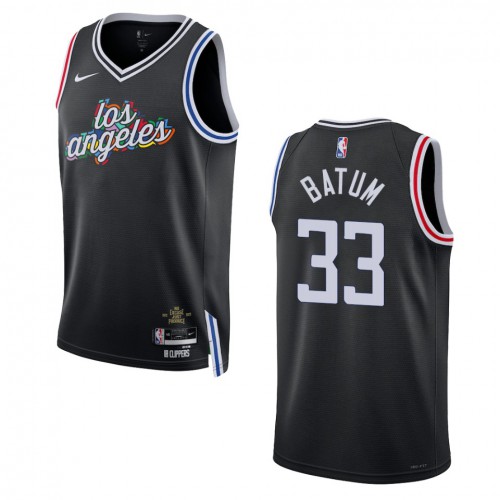 Los Angeles Los Angeles Clippers #33 Nicolas Batum Unisex Black 2022-23 Swingman Jersey - City Edition Mens