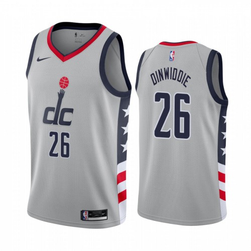 Washington Wizards #26 Spencer Dinwiddie Youth Gray Swingman 2020-21 City Edition Jersey Youth