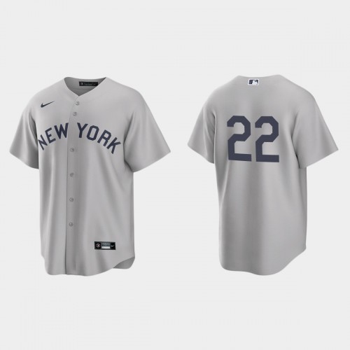 New York New York Yankees #22 Greg Allen Men's Gray 2021 Field of Dreams Game Jersey Men's