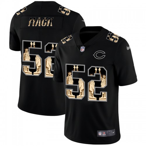 Chicago Chicago Bears #52 Khalil Mack Carbon Black Vapor Statue Of Liberty Limited Jersey Men's