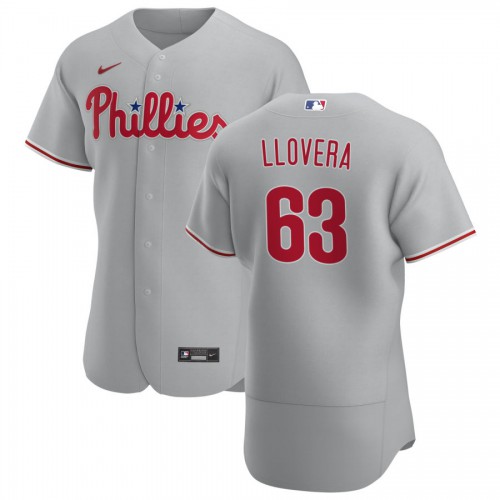 Philadelphia Philadelphia Phillies #63 Mauricio Llovera Men's Gray Road 2020 Authentic Player Jersey Men's