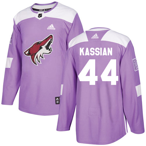 Adidas Coyotes #44 Zack Kassian Purple Authentic Fights Cancer Stitched Jersey