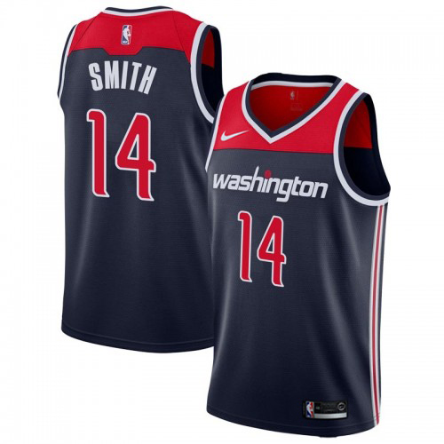 Washington Wizards #14 Ish Smith Navy Blue Swingman Statement Edition Jersey Mens