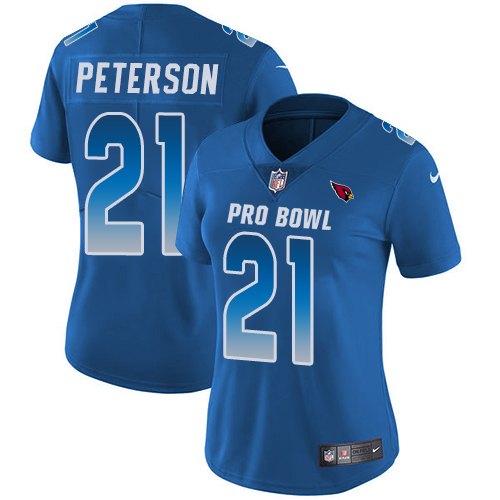 Cardinals #21 Patrick Peterson Royal Women's Stitched Limited NFC 2019 Pro Bowl Jersey