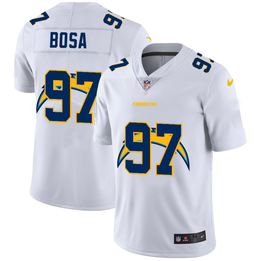 Los Angeles Chargers #97 Joey Bosa White Men's Team Logo Dual Overlap Limited Jersey