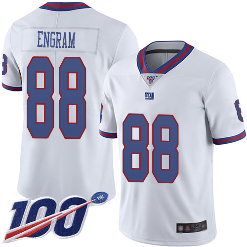 New York Giants #88 Evan Engram White Men's Stitched Limited Rush 100th Season Jersey Men's