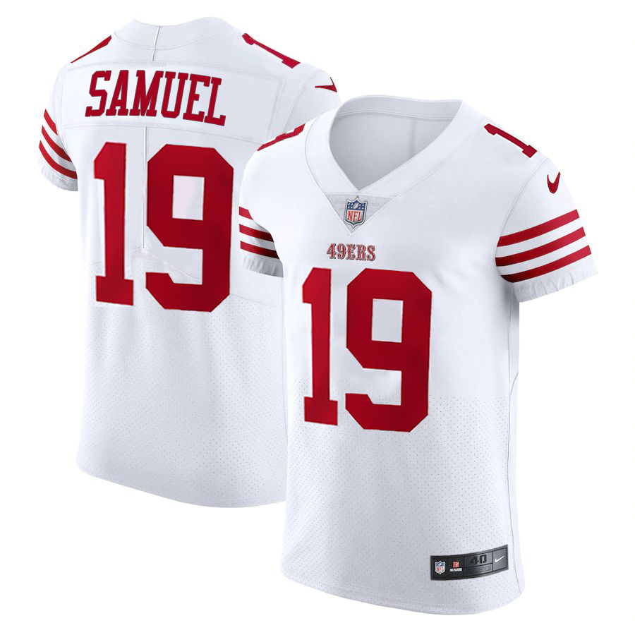 San Francisco 49ers #19 Deebo Samuel White Men's 2022-23 Authentic Stitched Vapor Untouchable Elite Jersey
