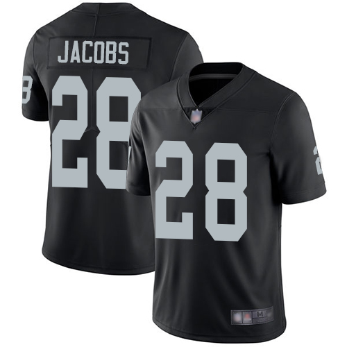 Raiders #28 Josh Jacobs Black Team Color Men's Stitched Vapor Untouchable Limited Jersey