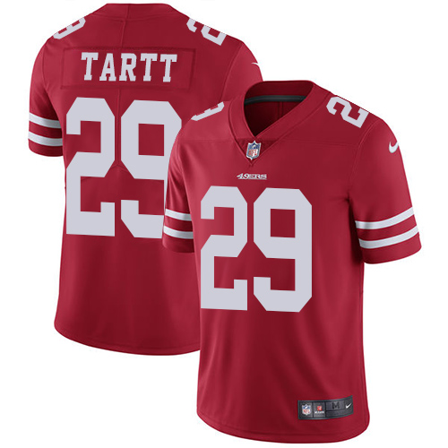 San Francisco 49ers #29 Jaquiski Tartt Red Team Color Men's Stitched Vapor Untouchable Limited Jersey Men's
