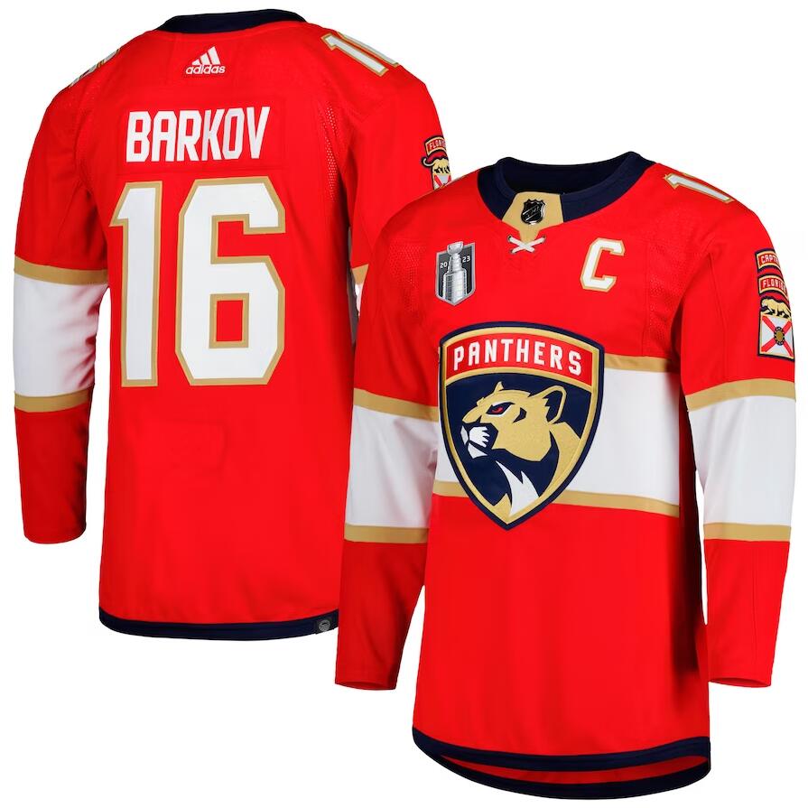 Adidas Lightning #16 Aleksander Barkov 2023 Stanley Cup Final Home Primegreen Player Jersey - Red