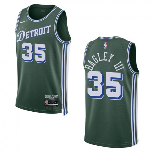 Detroit Detroit Pistons #35 Marvin Bagley III Unisex Green 2022-23 Swingman Jersey - City Edition Mens