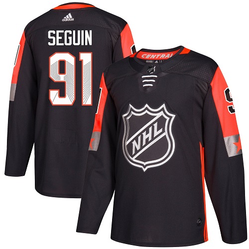 Adidas Dallas Stars #91 Tyler Seguin Black 2018 All-Star Central Division Authentic Stitched Jersey Men's