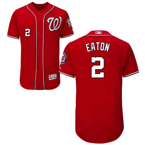 Washington Nationals #2 Adam Eaton Red Flexbase Authentic Collection Stitched Jersey Men's