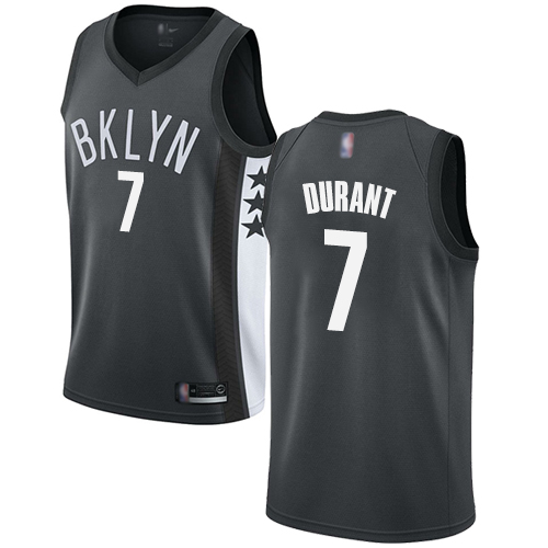 Brooklyn Nets #7 Kevin Durant Gray Youth Swingman Statement Edition Jersey Youth