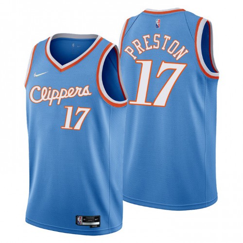 Los Angeles Los Angeles Clippers #17 Jason Preston Mens Blue 2021/22 Swingman Jersey - City Edition Mens