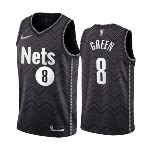 Brooklyn Brooklyn Nets #8 Jeff Green Black Youth Swingman 2020-21 Earned Edition Jersey Youth
