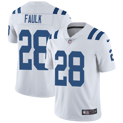 Indianapolis Colts #28 Marshall Faulk White Youth Stitched Vapor Untouchable Limited Jersey Youth