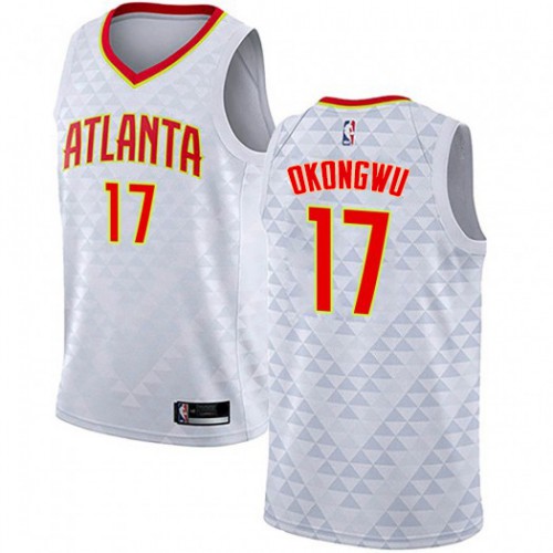 Atlanta Hawks #17 Onyeka Okongwu White Womens Swingman Association Edition Jersey Womens