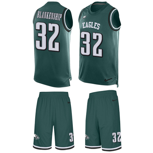 Eagles #32 Reed Blankenship Green Team Color Men's Stitched Limited Tank Top Suit Jersey