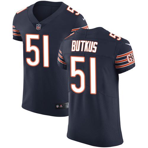 Bears #51 Dick Butkus Navy Blue Team Color Men's Stitched Vapor Untouchable Elite Jersey