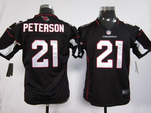 Cardinals #21 Patrick Peterson Black Alternate Youth Stitched Elite Jersey