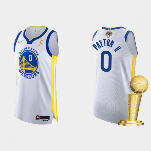 Golden State Golden State Warriors #0 Gary Payton II Mens White 2021-22 Finals Champions Authentic Jersey Mens