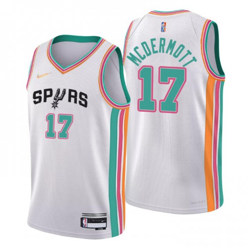 San Antonio San Antonio Spurs #17 Doug Mcdermott Mens White 2021/22 Swingman Jersey - City Edition Mens