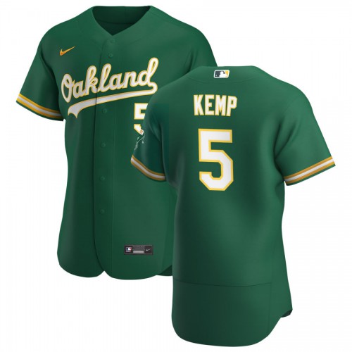 Oakland Oakland Athletics #5 Tony Kemp Men's Kelly Green Alternate 2020 Authentic Player Jersey Men's