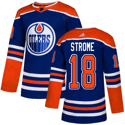 Adidas Edmonton Oilers #18 Ryan Strome Royal Blue Alternate Authentic Stitched Jersey Men's