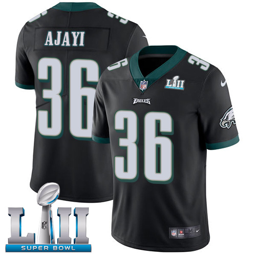Philadelphia Eagles #36 Jay Ajayi Black Alternate Super Bowl LII Youth Stitched Vapor Untouchable Limited Jersey Youth