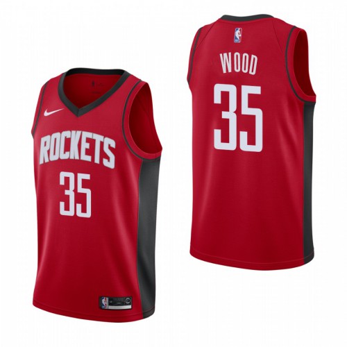 Houston Houston Rockets #35 Christian Wood Mens 2019-20 Icon Edition Red Stitched Jersey Mens