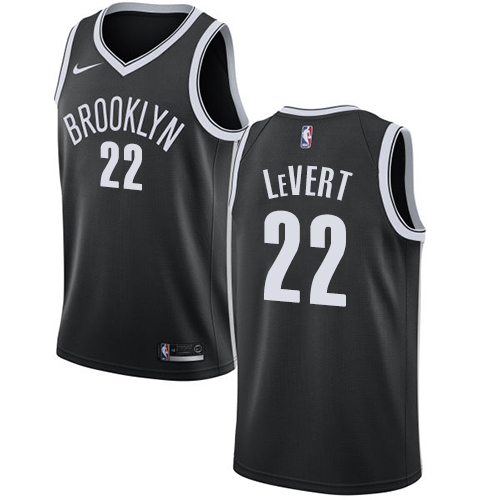 Brooklyn Nets #22 Caris LeVert Black Swingman Icon Edition Jersey Mens