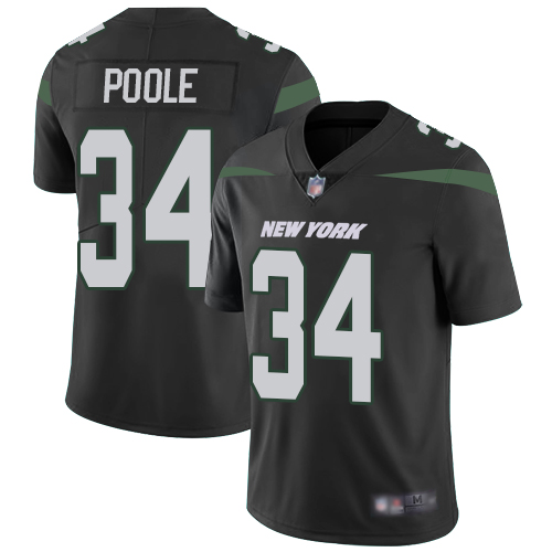 New York Jets #34 Brian Poole Black Alternate Men's Stitched Vapor Untouchable Limited Jersey Men's