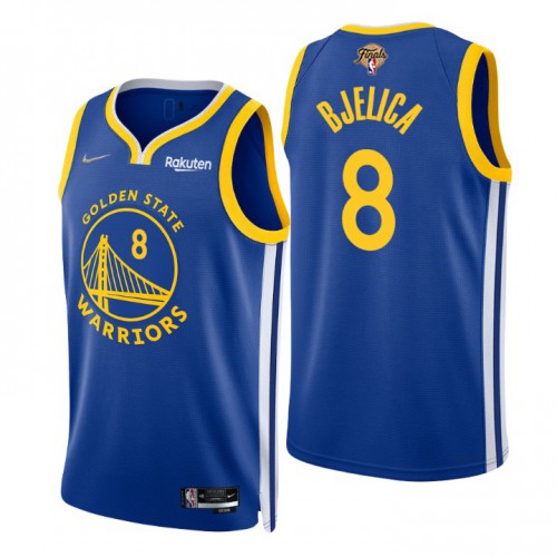 Golden State Warriors #8 Nemanja Bjelica Royal Womens 2022 Finals Icon Edition 75th Anniversary Diamond Swingman Jersey Womens