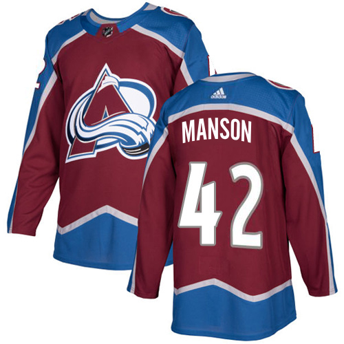 Adidas Colorado Avalanche #42 Josh Manson Burgundy Youth Home Authentic Stitched Jersey Youth