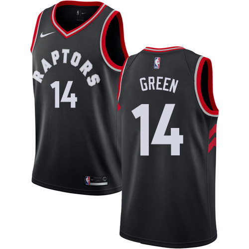 Toronto Raptors #14 Danny Green Black Swingman Statement Edition Jersey Mens