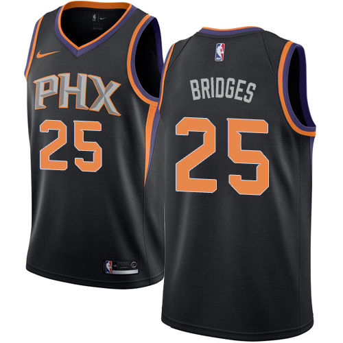 Phoenix Suns #25 Mikal Bridges Black Swingman Statement Edition Jersey Mens