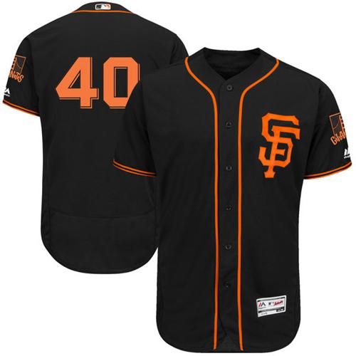 San Francisco Giants #40 Madison Bumgarner Black Flexbase Authentic Collection Stitched Jersey Men's