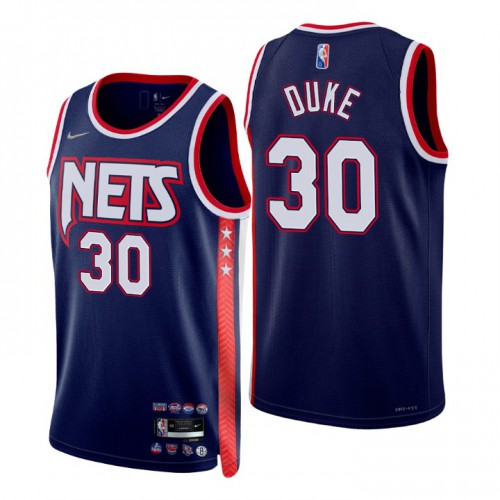 Brooklyn Brooklyn Nets #30 David Duke Coffey Mens Navy 2021/22 Swingman Jersey - City Edition Mens