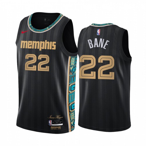 Memphis Grizzlies #22 Desmond Bane Black Swingman 2020-21 City Edition Jersey Mens