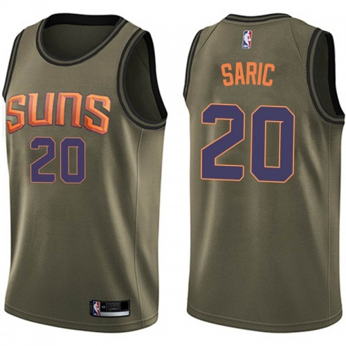 Phoenix Suns #20 Dario Saric Green Swingman Salute to Service Jersey Mens