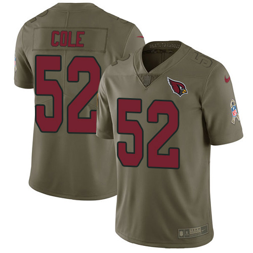 Arizona Cardinals #52 Mason Cole Olive Men's Stitched Limited 2017 Salute to Service Jersey Men's