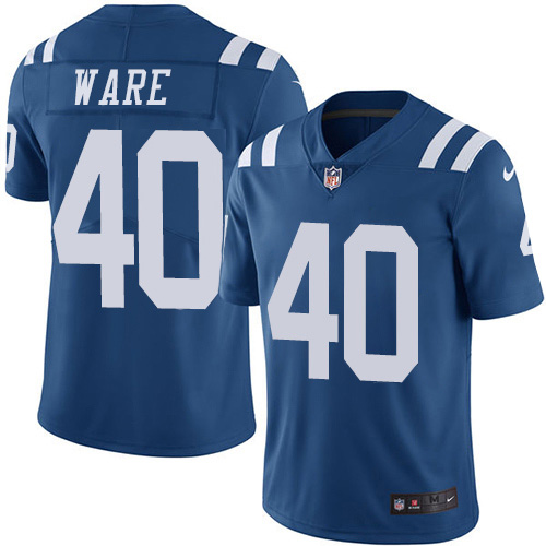Indianapolis Colts #40 Spencer Ware Royal Blue Men's Stitched Limited Rush Jersey Men's