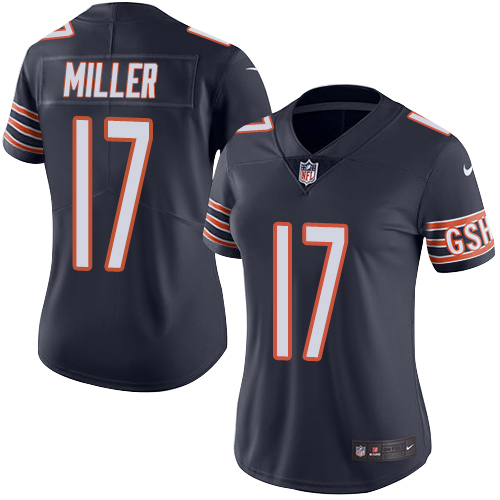 Chicago Bears #17 Anthony Miller Navy Blue Team Color Women's Stitched Vapor Untouchable Limited Jersey Womens