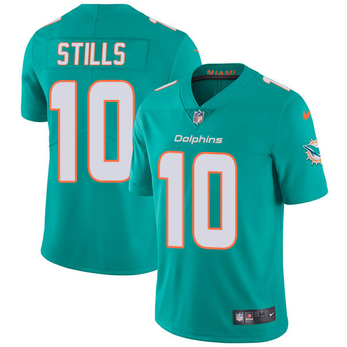 Miami Dolphins #10 Kenny Stills Aqua Green Team Color Men's Stitched Vapor Untouchable Limited Jersey Men's