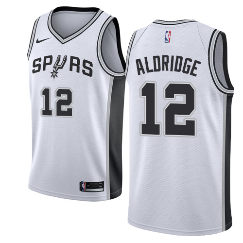 San Antonio Spurs #12 LaMarcus Aldridge White Youth Swingman Association Edition Jersey Youth