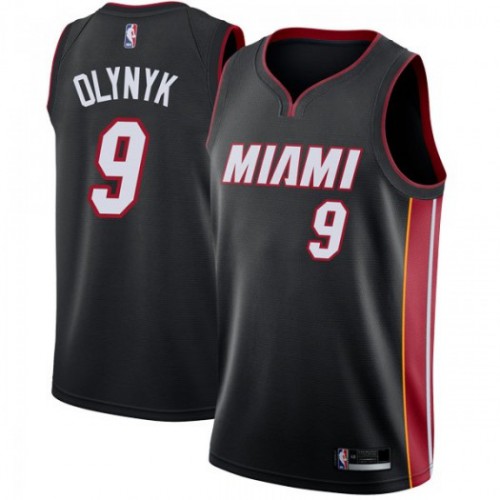 Miami Heat #9 Kelly Olynyk Black Womens Swingman Icon Edition Jersey Womens